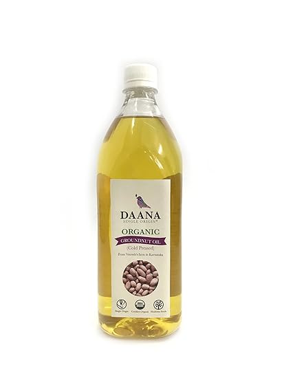 Daana Single Origin Organic, Cold Pressed Groundnut Oil, 1 L