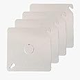 KK magsun 4 Packs Square Electrical Box Cover with 1/2 Inch Knockout, 4 Inch Metal Junction Box Covers, Flat Outlet Box Cover for 4 inch Square Box, EBC-square-1