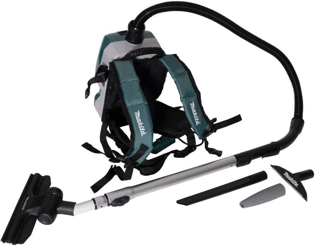 Makita DVC261ZX15 Battery Backpack Vacuum Cleaner 2 x 18 V (without Battery, without Charger), Black/Petrol, Size - Image 3