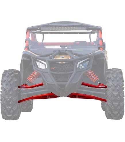 thumbnail image 2 of SuperATV Tubed Rear Radius Arms For Can-Am Maverick X3 (72 Body) – Red Powder Coat, Adjustable 2 of 6