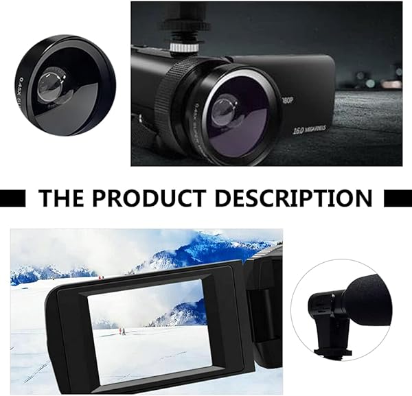 iplusmile Video Camera Camcorder Dv Digital Vlogging Camera Recorder with Microphone 1 Set