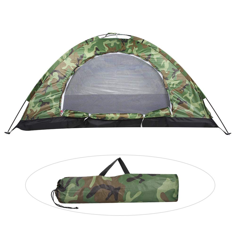 Cerlingwee 1 Person Camouflage Dome Tent, Portable and Lightweight, 3 Season, Water Resistant, for Camping, Hiking, Beach