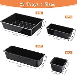SpaceHacks 25 PCS Plastic Drawer Organizer