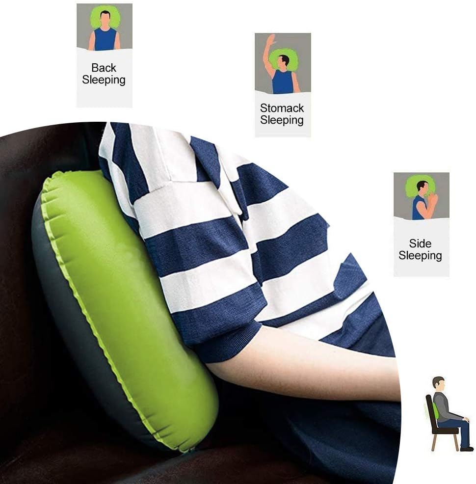 SHANGJ Inflatable Pillow, Ultralight Camping Pillow Travel Compressible Pillow.Compressible, Compact - Image 4