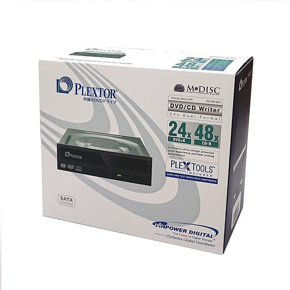 Photo 1 of Digital Plextor PlexWriter PX-891SAF-R 24X SATA DVD +/- RW Dual Layer Burner Drive (Retail Pack)