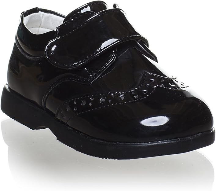 Paisley of London, Boys Black Shoes, Velcro Shoes, Baby Boys Shoes
