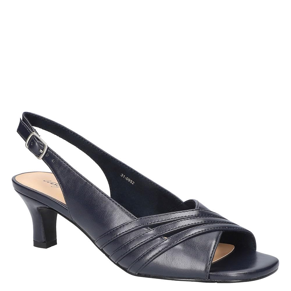 Easy Street Women’s Teton Heeled Sandal, Navy, 6