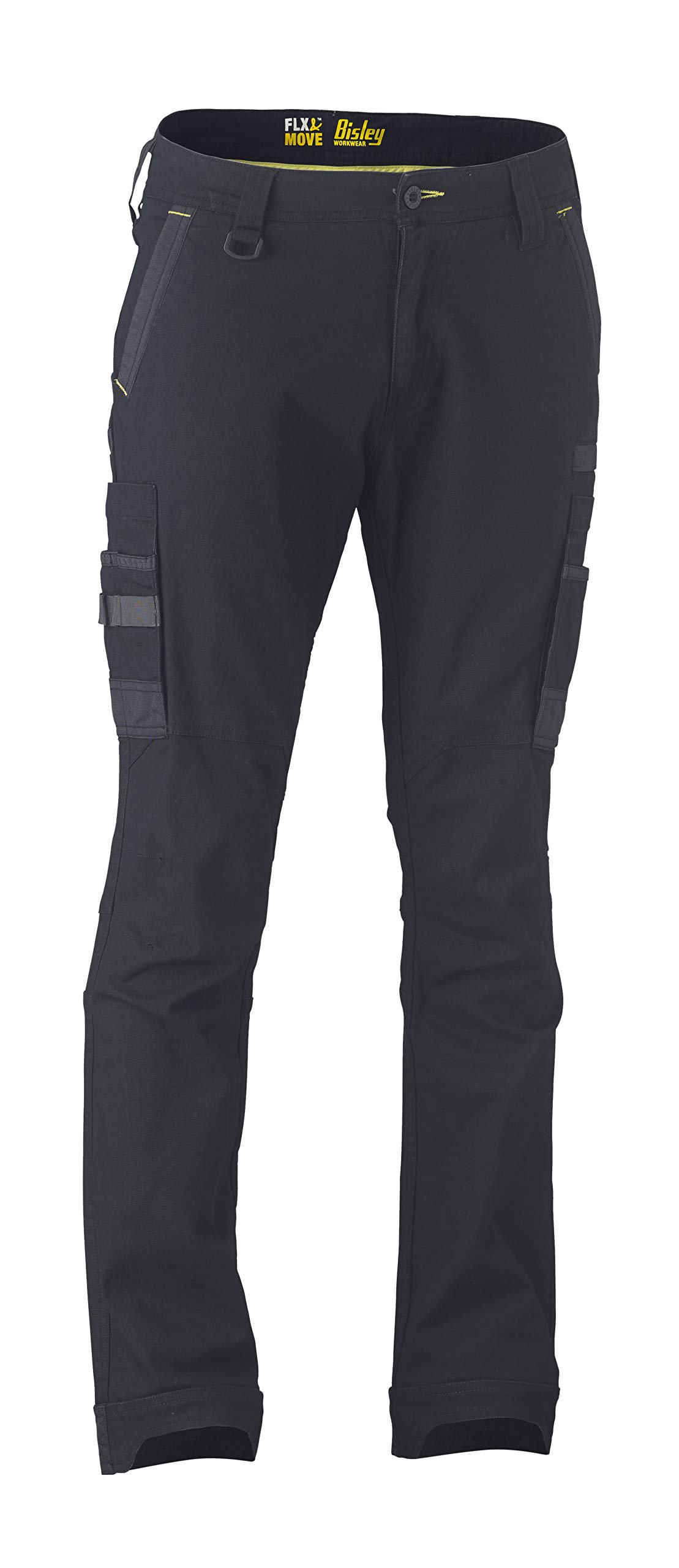 Bisley Workwear UKBPC6331_BBLK Flex & Move Cargo Trousers Stretch Utility - Black, 40R