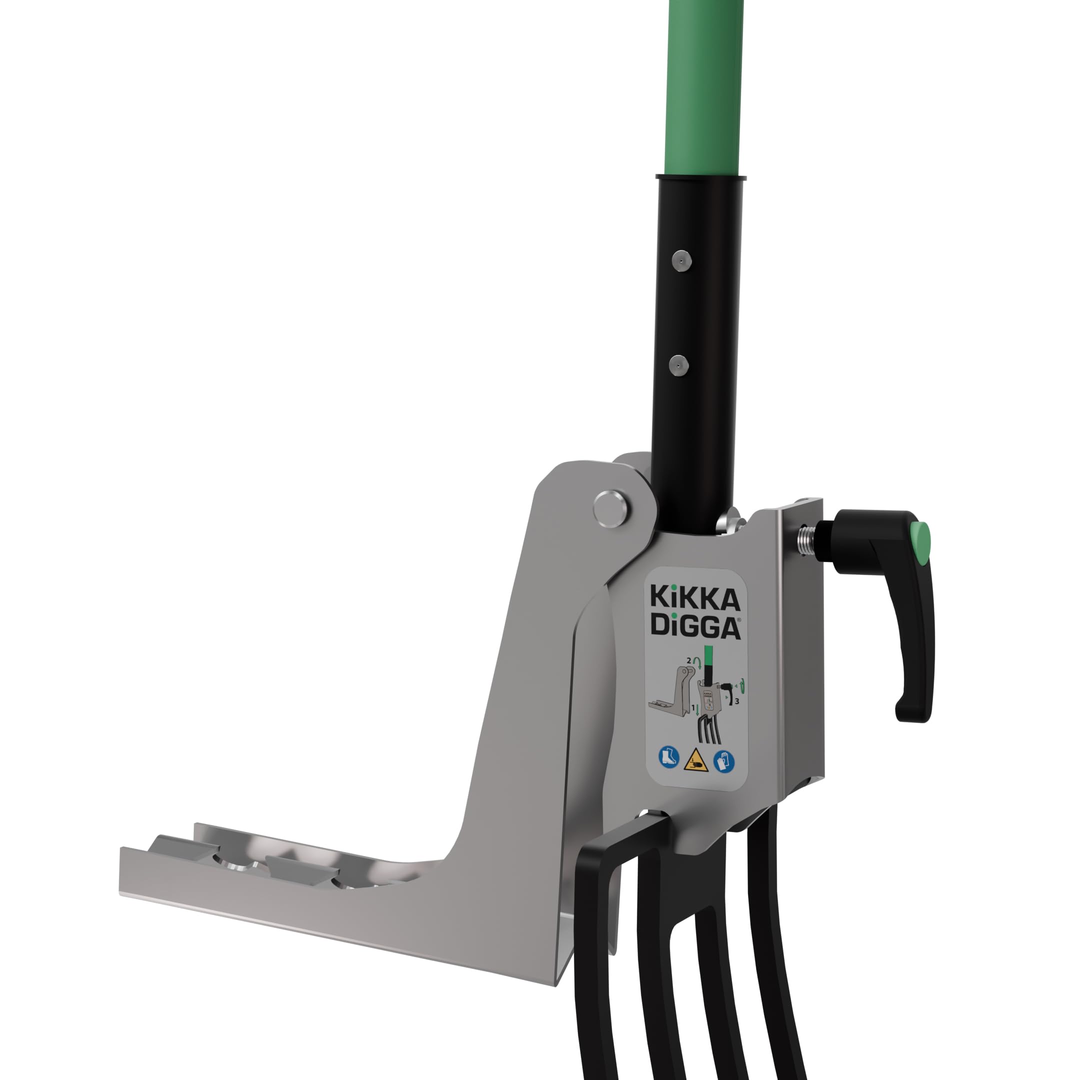 Kikka Digga Digging Attachment Pedal for Garden Forks & Spades – Reduces Back Strain