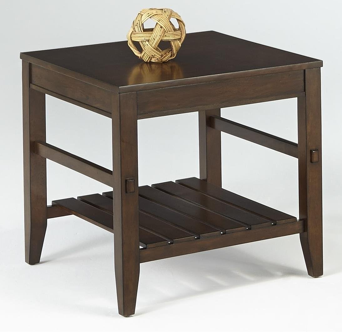 Progressive Furniture Rectangular End Table, Dark Cherry