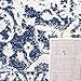 Safavieh Madison Collection MAD603D Cream and Navy Distressed Medallion Runner (2'3