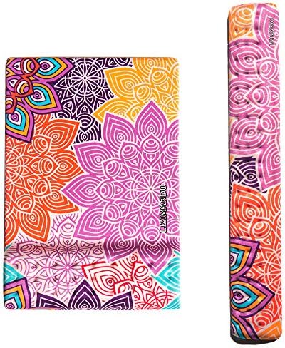 Cheliz Memory Foam Non Slip Mouse Pad Wrist Rest - Durable & Comfortable & Lightweight for Easy Typing & Pain Relief-Ergonomic Support (2-Colorful Flower)