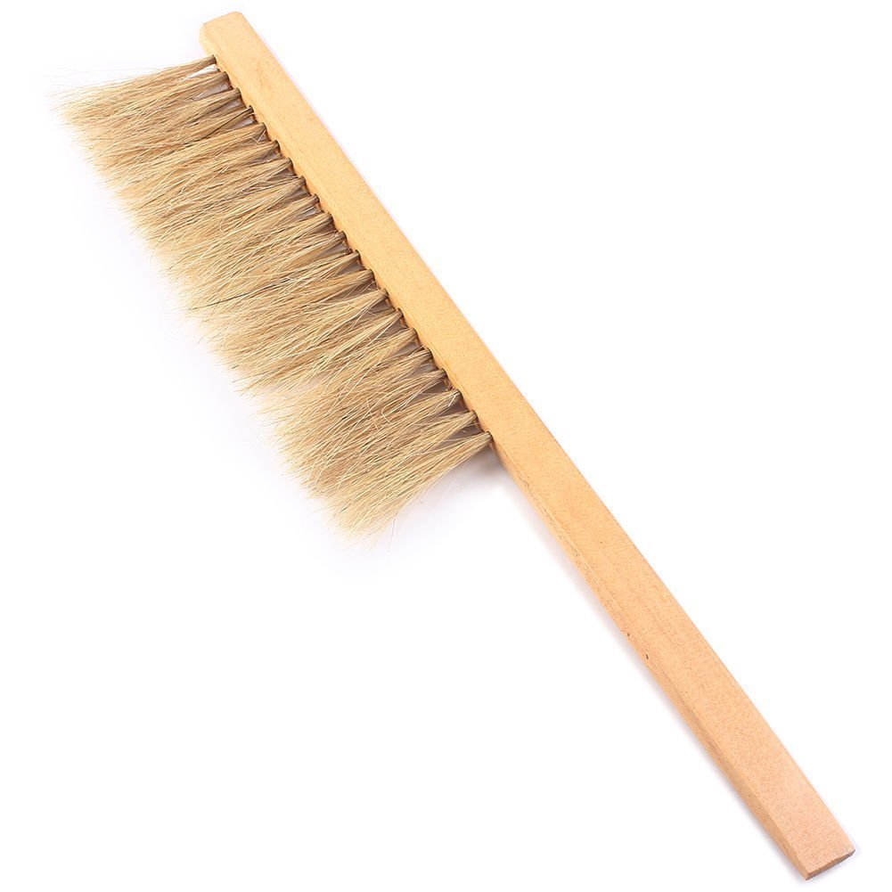 Hotsaleglobal 16 Natural Horse Hair Bee Hive Brush Wooden Handle Beekeeper Tool Beekeeping Equipment