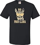 Amazon.com: NO PROB-LLAMA! Retro Funny Llama Alpaca Graphic T-Shirt ...