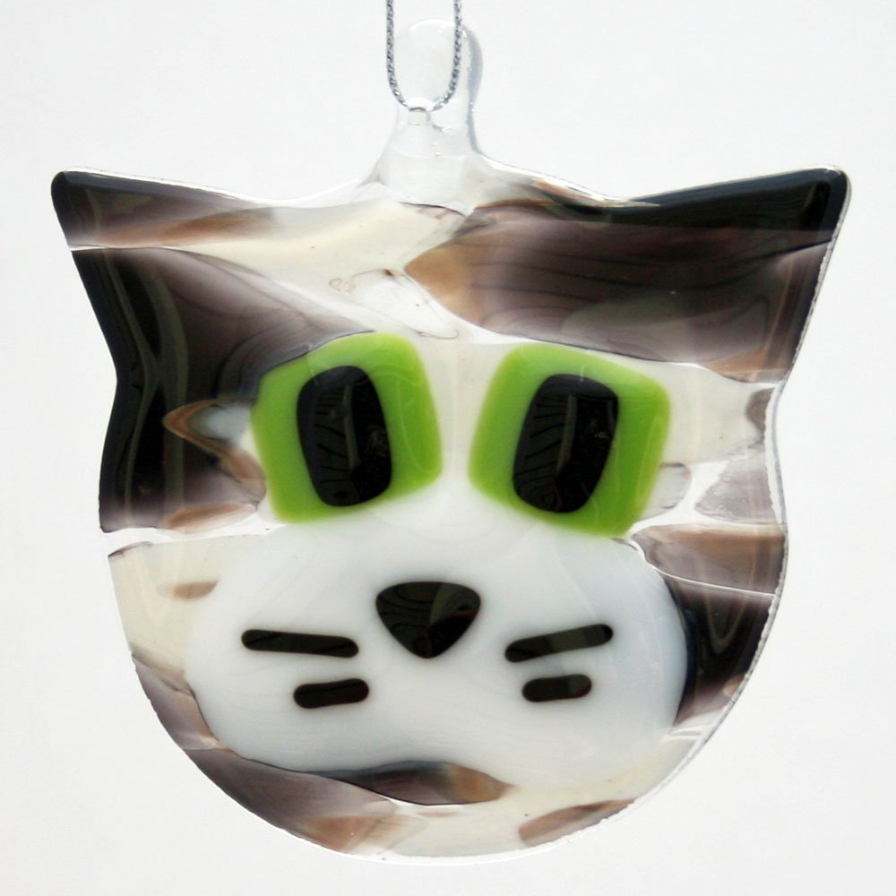 Amazon Com Glassworks Northwest Grey Black And White Tabby Cat