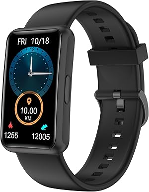 HUAKUA Schrittzähler Uhr (Ohne app und Handy) 1,47 Zoll Touchscreen Einfach Smartwatch Fitness Tracker mit Kalorienzähler,Schlafmonitor,Stoppuhr Wasserdicht IP68,Timer Fitnessuhr für Gehen Laufen