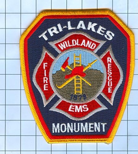 Fire Dept. Patch Embroidered Patch Collectible - Tri-Lakes Monumnet Wildland Fire Rescue EMS