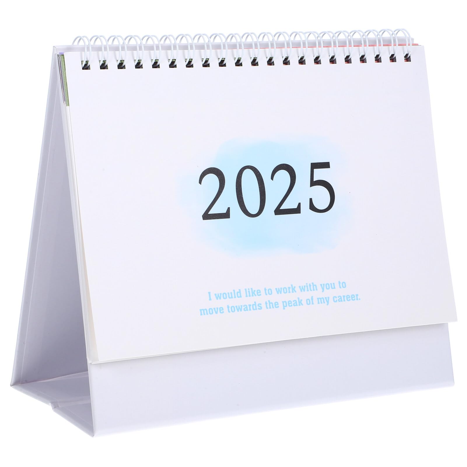 NUOBESTY Desk Calendar, 2024-2025 Desktop Calendar 18 Months English Standing Flip Planner Office for Office Home (Jul 2024-Dec 2025)