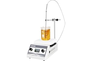 BAITUSS Magnetic Stirrer Hot Plate w/Temp Sensor, 572℉ Magnetic Stir Plate, Max 5L Capacity Hot Plate Stirrer, 200-2000 RPM Magnetic Hotplate Stirrer w/LED Display, Stir Bar & Support Stand