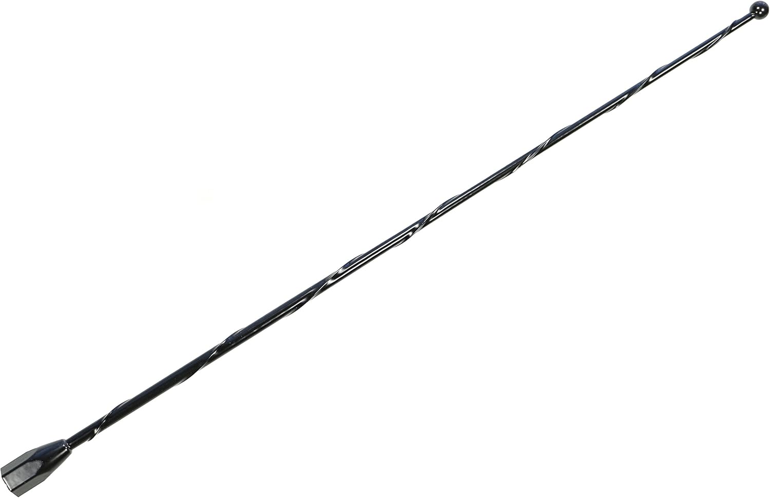 AntennaMastsRus - 13 Inch Black Short Antenna is Compatible with Chevrolet Silverado 1500 (2006-2020) - Spiral Wind Noise Cancellation - Spring Steel Construction