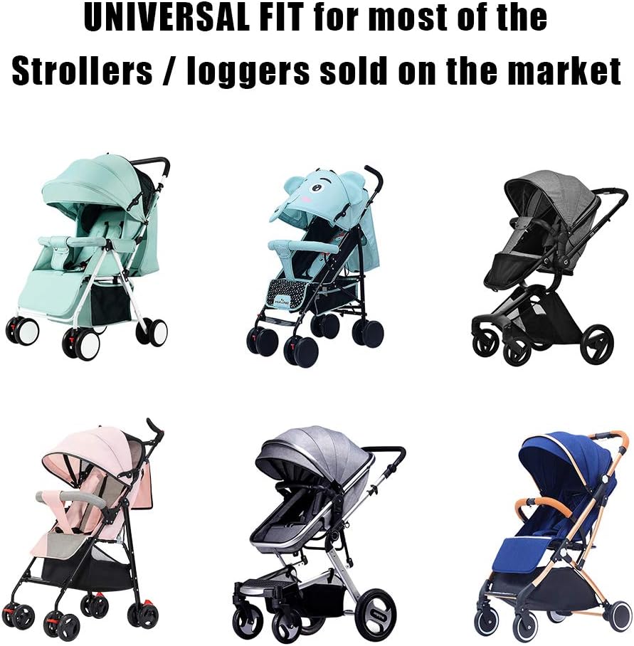 Emoly Upgraded Universal Stroller Rain Cover, Double Door Design & Large Storage Baby Stroller Weather Shield, Waterproof Stroller Cover, Food Grade EVA, Eye Protect (Black): Industrial & Scientific
