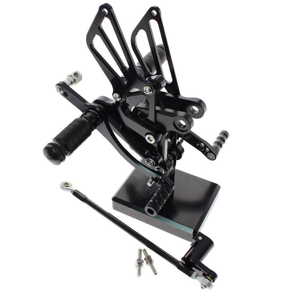 Commandes recul/&eacute;es moto r/&eacute;glable Repose Pieds pour Honda CBR300RR//CBR250R 2010 2011 2012 2013 2014 Black