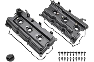 Aspaton A Pair of Engine Valve Cover Kit 13264EA200 13264EA210 Compatible with Frontier Pathfinder Xterra NV1500 NV2500 NV3500 2005-2019 V6 4.0L (Valve Covers with gaskets, Bolts, Oil Cover)