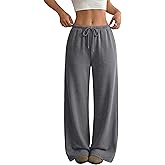 JEKAOYI Wide Leg Sweatpants for Women High Waisted Baggy Sweat Track Pants Drawstring Casual Lounge Pants with Pockets