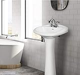 Fine Fixtures Prestige White Pedestal Sink Vitreous
