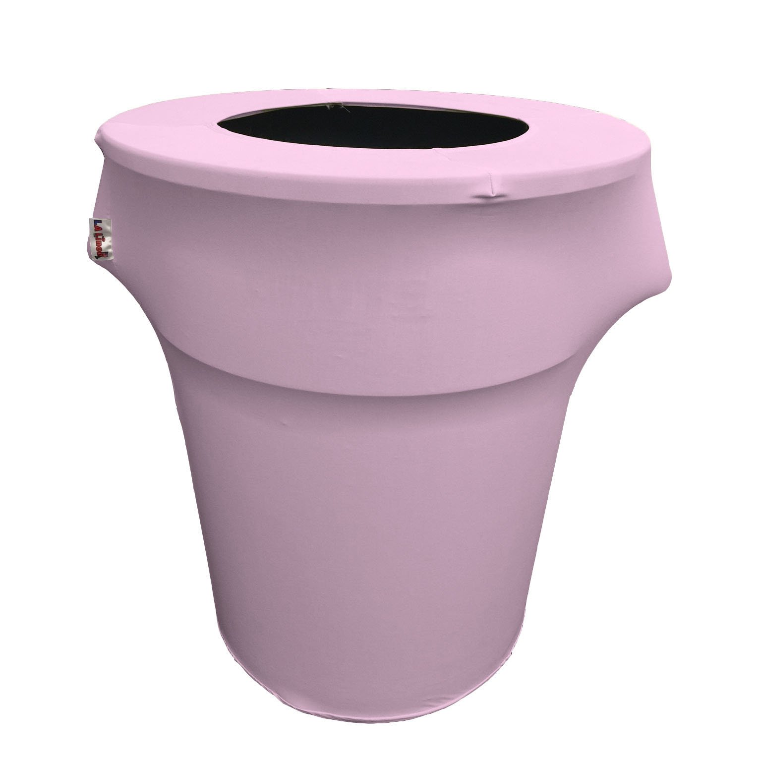 LA Linen Stretch Spandex Trash Can Cover 55-Gallon Round,Lilac, Microfiber Polyester, 73.66 x 91.44 x 0.05 cm — image 1