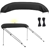 Bimini Top Storage Boot Cover, Waterproof &amp; UV-Resistant, Fits 3 Bow/4 Bow Bimini Tops, Easy Install with Adjustable Straps, Marine-Grade Boat Cover for Outdoor Protection (97"-103" Width)