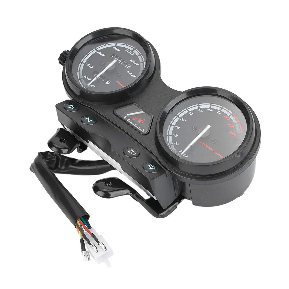 KIMISS Motorcycle Odometer Motorcycle Speedometer Tachometer Motorcycle Digital Speedometer Motorbike Tacho Meter Motorcycle Instruments for YBR 125 2005-2009 European Edition II