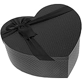 Alipis Heart Shaped Boxes for Arrangements Black Heart Flowers Boxes Present Wrapping for Valentines Day Wedding Birthday