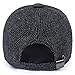 Men's Winter Warm Wool Woolen Tweed Peaked Baseball Cap Hat with Fold Earmuffs Warmer (Coffee)