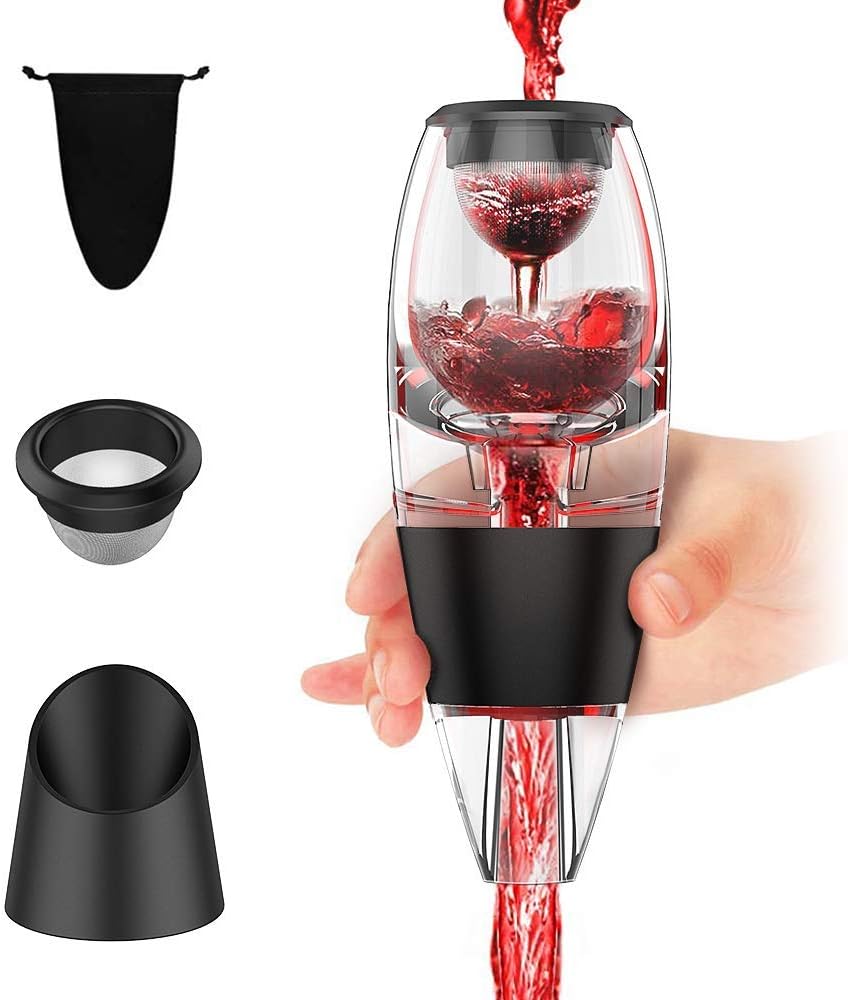 Premium Wine Aerator Pourer, Aerating Spout with Filter, Speedy Wine