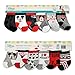 Disney Baby Boys' Toddler Mickey & Minnie Mouse Assorted Color Pair Socks Set, Grey, Black, White Collection, 0-6 Months