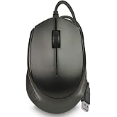 iMicro - 205U Black - Wired USB Optical Mouse - 1200 DPI - Three Buttons Left/Right and Scroll Key - Office Use (MO-205U)