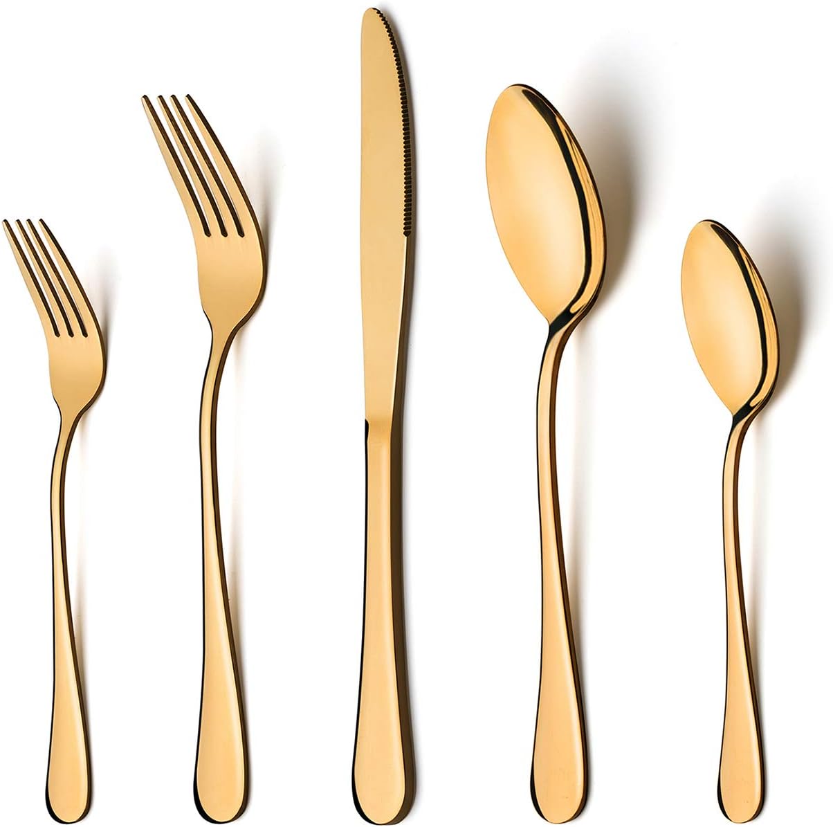  | LIANYU 20-Piece Silverware Flatware Cutlery Set, Stainless Steel Utensils Service for 4, Include Knife/Fork/Spoon, Mirror Polished, Dishwasher Safe: Flatware Sets