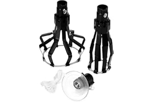 QWORK Professional Light Bulb Changer Kit - 3 Piece Set - Extension Pole Compatible, for High Ceiling Incandescent Bulbs with Standard, Floodlight & Recessed Changer