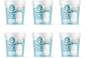 True Scoops 6-Pack Vanilla Bean Ice Cream Mix. Add One Ingredient - Half & Half! Makes 1 Pint of Premium, Homemade Ice Cream With An Electric Mixer. Made With Real Vanilla Beans. Gluten-Free, Peanut-Free, and Kosher. (141g ea)