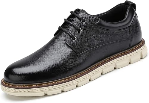 Camel カジュアルシューズ メンズ 本革 スニーカー ビジネス カジュアル 革靴 レースアップシューズ 通気性 紳士靴 通勤 おしゃれ 黒 ブラウン レースアップシューズ Amazon