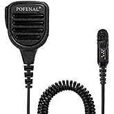 POFENAL Waterproof Motorola Radio Speaker Mic for XPR3500e/XPR3300e - Remote Shoulder Microphone with 3.5mm Jack & Noise-Canceling, DMR Radio Accessories(Black)
