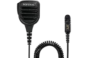 POFENAL Waterproof Motorola Radio Speaker Mic for XPR3500e/XPR3300e - Remote Shoulder Microphone with 3.5mm Jack & Noise-Canceling, DMR Radio Accessories(Black)