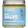 Baby Salve, Diaper Balm Ointment, Drool Rash Prevention, Natural Diaper Cream, Calendula Thyme Burdock Cream, Baby Eczema Acne and Rash Treatment, 4 oz, Ora’s Amazing Herbal