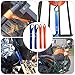 FineGood 10 Pcs Soft Loop Tie Down Straps, 1,500lb Load Capacity Breaking Strength Belts for Secure and Confident Trailering of Motorcycle Dirt Bike ATV UTV - Blue, Orange