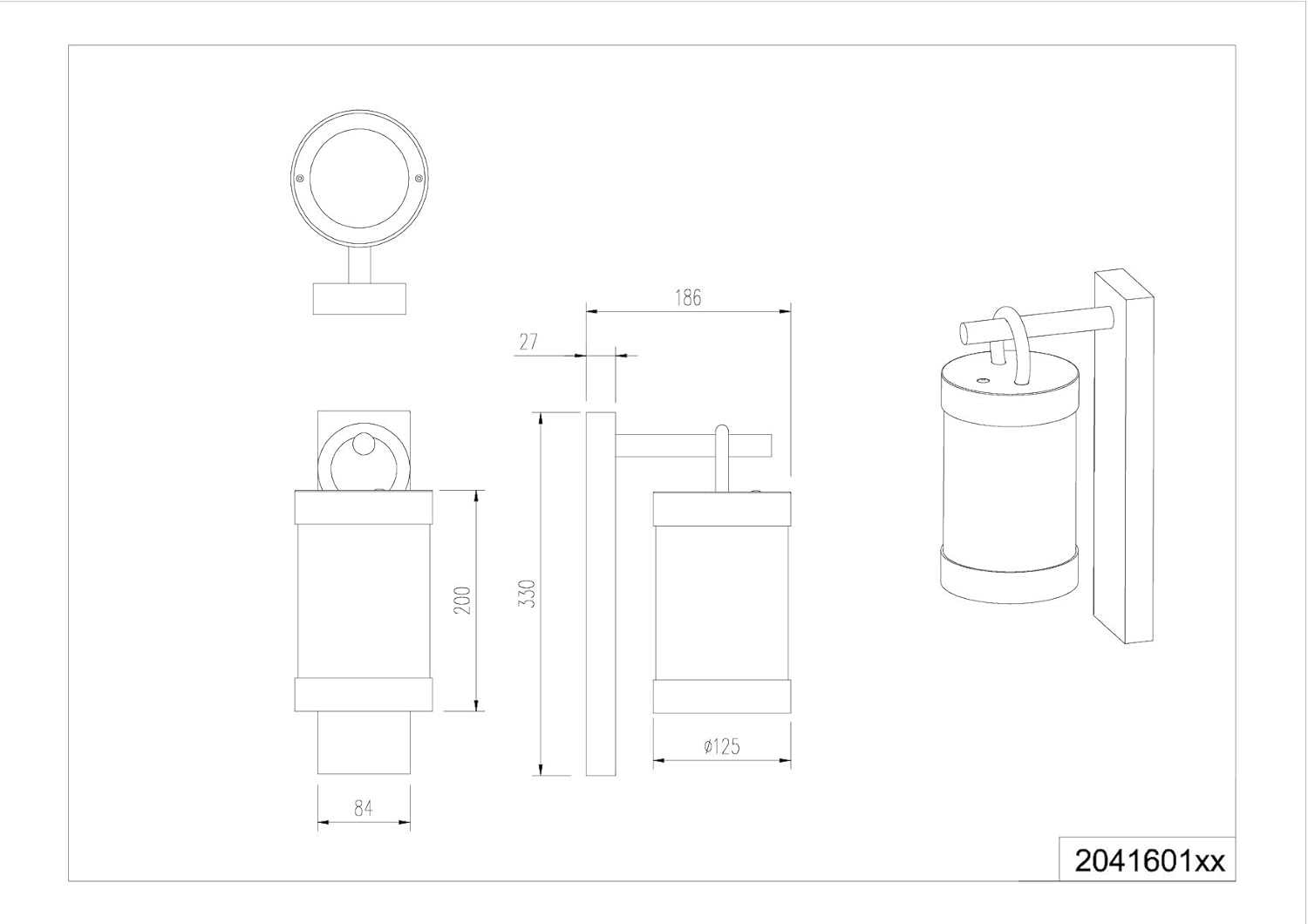 Trio Leuchten Sambesi 204160124 Outdoor Wall Light Cast Aluminium Rust-Coloured Acrylic Clear Excl. 1 x E27 - Image 5