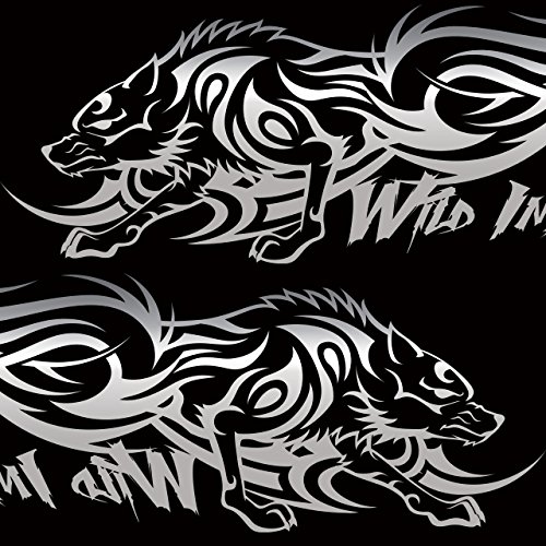 在庫有 ウルフカーステッカー160 バイナルグラフィック車ワイルドスピード系デカール シルバー 色変更可 B01h4mvzdm Www Vitalfood Es