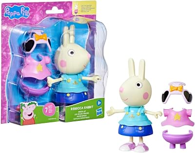 Peppa Pig Rebecca Rabbit Dress-Up Figure with 6 Accessories 15 cm