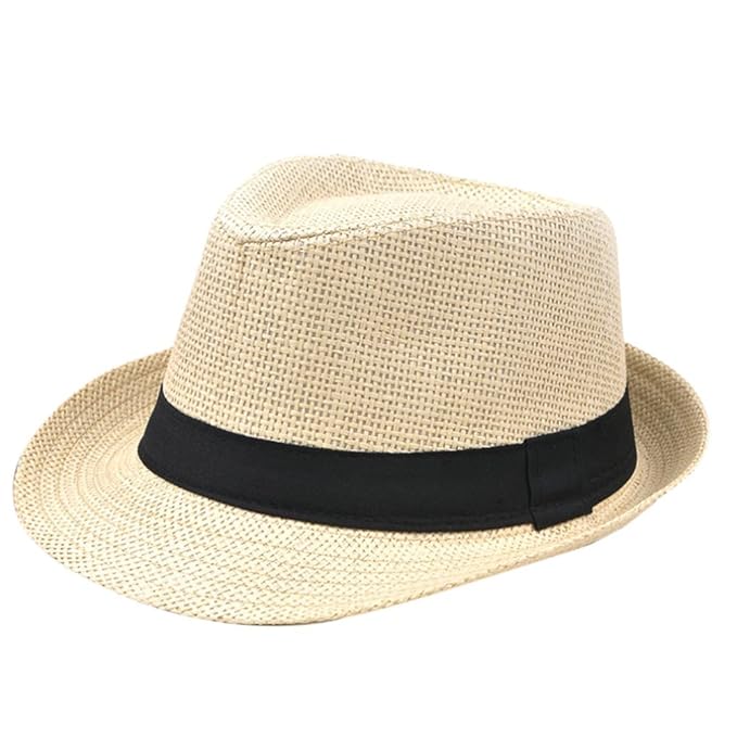 Dosige Schirmmütze Sonnenschutz Hut Hüte Strohhut Sonnenhut Jazz Hut Strandhut Sommerhut Panamahut Damen Herren 1pcs