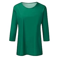 Fitted Tops for Women 3/4 Sleeve Womens Shirts 3/4